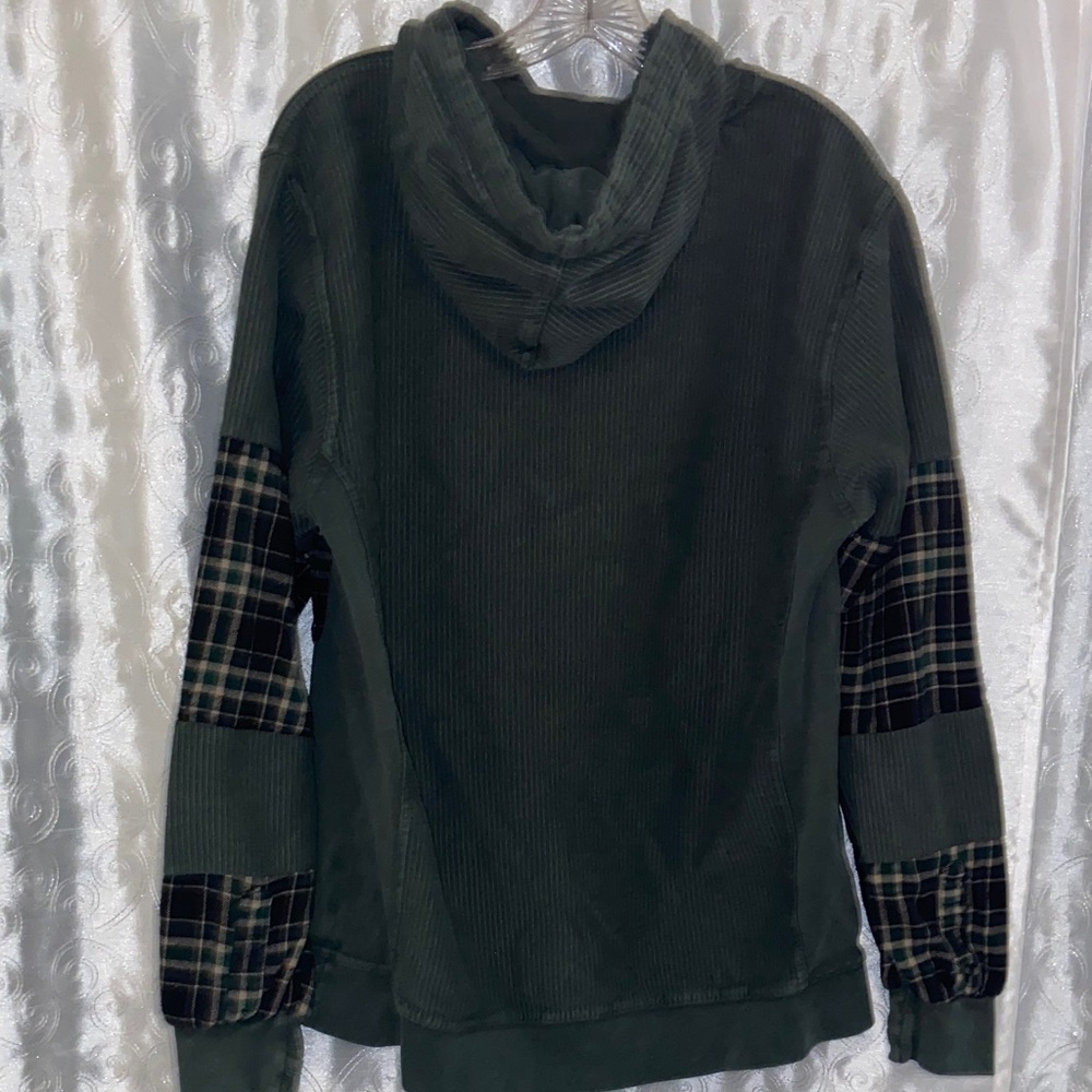 PressBox Michigan State Green Plaid Patchwork Hoodie Adult Size Small 🔥 YB8 - Picture 3 of 4